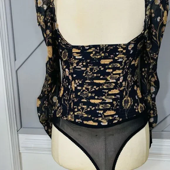 New Free People Intimately‎ Brunch Date Bodysuit Sweetheart Neckline Size S - Picture 11 of 15